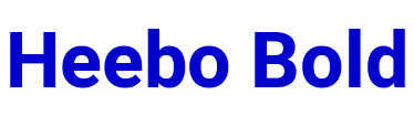 Heebo Bold 字体